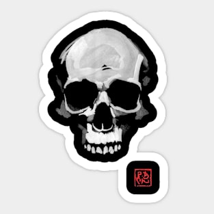 skull in black Sticker